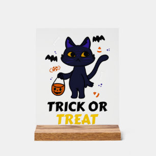 lustiges Halloween-Katzenkostüm Halloween-Geschenk Acrylschild