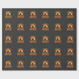 Lustiges Halloween Kellnerin Mein Besen brach Desi Geschenkpapier
