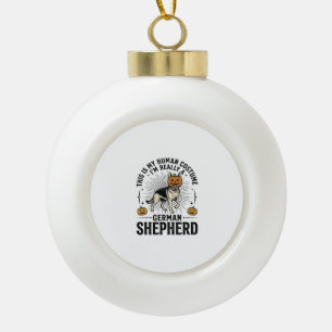 Lustiges Halloween-Kostüm für Deutsche Schäferhund Keramik Kugel-Ornament