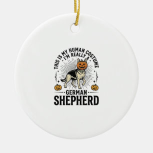Lustiges Halloween-Kostüm für Deutsche Schäferhund Keramik Ornament