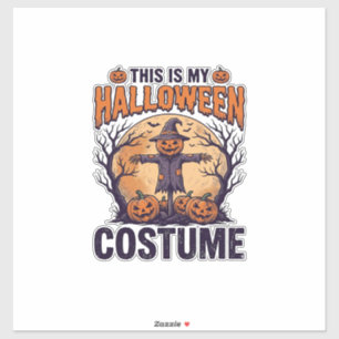 Lustiges Halloween-Kostüm Kürbis Hexe Shirt Design Aufkleber