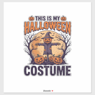 Lustiges Halloween-Kostüm Kürbis Hexe-Shirt-Design Aufkleber