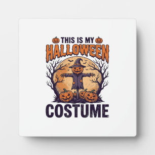 Lustiges Halloween-Kostüm Kürbis Hexe Shirt Design Fotoplatte