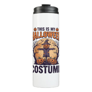 Lustiges Halloween-Kostüm Kürbis Hexe-Shirt-Design Thermosbecher