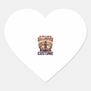 Lustiges Halloween-Kostüm Kürbis-Hexen-Shirt-Desig Herz-Aufkleber