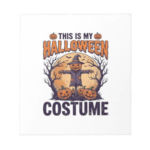 Lustiges Halloween-Kostüm Kürbis-Hexen-Shirt-Desig Notizblock