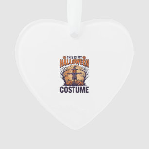 Lustiges Halloween-Kostüm Kürbis-Hexen-Shirt-Desig Ornament
