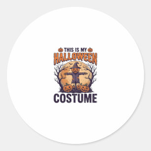 Lustiges Halloween-Kostüm Kürbis-Hexen-Shirt-Desig Runder Aufkleber
