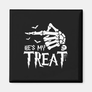 Lustiges Halloween-Kostüm Paar Skelett passend S Magnet