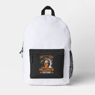 Lustiges Halloween-Kostüm Sensenmann Friedhof Desi Bedruckter Rucksack