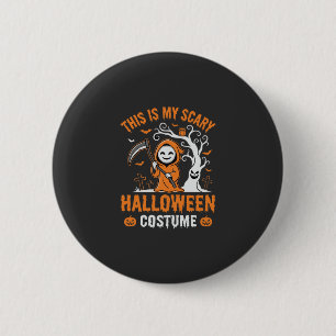 Lustiges Halloween-Kostüm Sensenmann Friedhof Desi Button