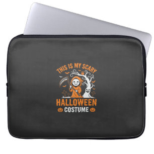 Lustiges Halloween-Kostüm Sensenmann Friedhof Desi Laptopschutzhülle