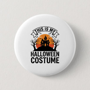 Lustiges Halloween-Kostüm Spukhaus Vintage-Shirt Button