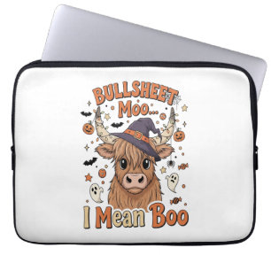 Lustiges Halloween-Kuh-Bullsheet, meine ich Laptopschutzhülle
