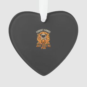 Lustiges Halloween-Mops-Süßigkeiten-Design_1 Ornament
