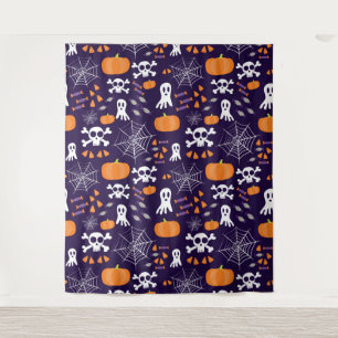 Lustiges Halloween-Muster Wandteppich