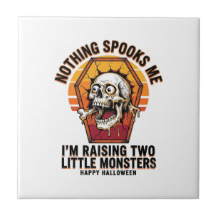 Lustiges Halloween-Mutter-Shirt für Eltern von zwe Fliese