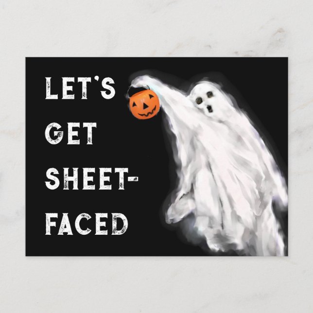 Lustiges Halloween Postkarte (Vorderseite)