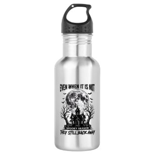 Lustiges Halloween-Shirt Gruselige Saison Lauf weg Edelstahlflasche