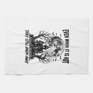 Lustiges Halloween-Shirt Gruselige Saison Lauf weg Geschirrtuch