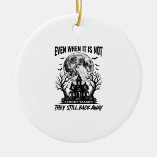 Lustiges Halloween-Shirt Gruselige Saison Lauf Weg Keramik Ornament