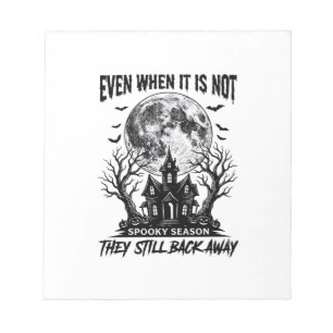 Lustiges Halloween-Shirt Gruselige Saison Lauf weg Notizblock