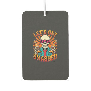 Lustiges Halloween-Skelett-Bier-Zerbrochen-Design_ Autolufterfrischer