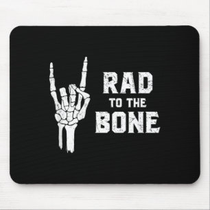 Lustiges Halloween-Skelett-Rock-Hand-Shirt Rad zu Mousepad