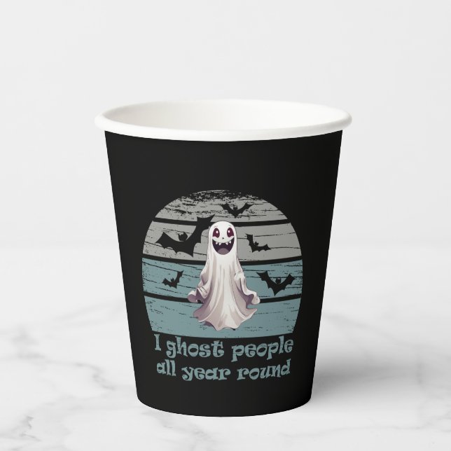 lustiges halloween Sprichwort Pappbecher (Vorderseite)