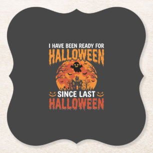 Lustiges Halloween Spukhaus Geist Mond Design Untersetzer