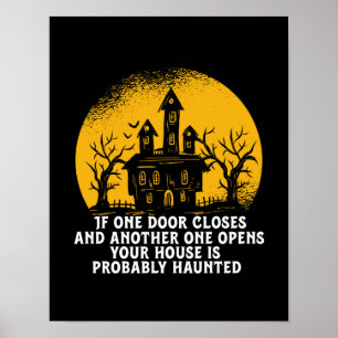 Lustiges Halloween Spukhaus Inspirierendes Zitat Poster