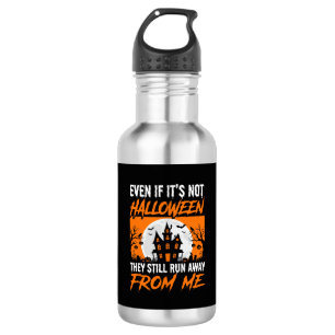 Lustiges Halloween Spukhaus Zitat Grafik Edelstahlflasche