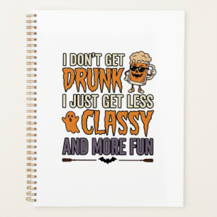 Lustiges Halloween Trinken Weniger Klasse T-Shirt Planer