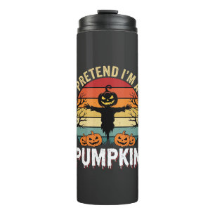 Lustiges Halloween Tun so als ob ich ein Kürbis bi Thermosbecher