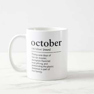 Lustiges Halloween-Wörterbuch-Geschenk Oktober Kaffeetasse