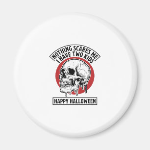 Lustiges Halloween Zwei Kinder Totenkopf-Shirt-Des Magnet
