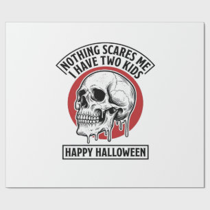 Lustiges Halloween Zwei Kinder Totenkopf T-Shirt D Geschenkpapier