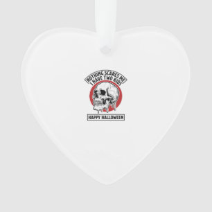 Lustiges Halloween Zwei Kinder Totenkopf T-Shirt D Ornament
