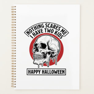 Lustiges Halloween Zwei Kinder Totenkopf T-Shirt D Planer