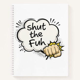 Lustiges "Halt die Klappe" Comic-Style-Notizbuch Notizbuch