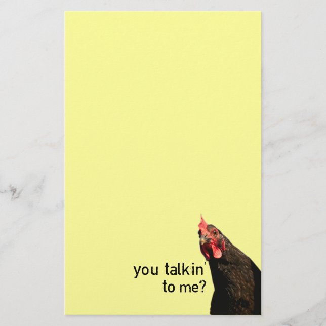 Lustiges Haltungs-Huhn - Sie talkin zu mir? Briefpapier (Vorderseite)