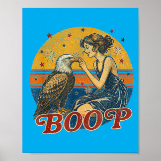 Lustiges Hand Boop Nase Mädchen Adler Lustig Patri Poster