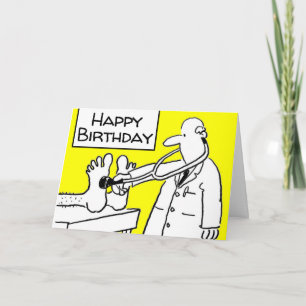 Lustiges Happy Birthday Arzt Laborkittel und Steth Karte
