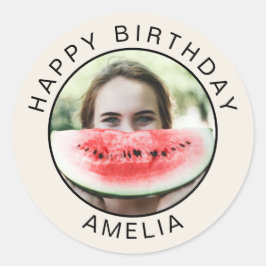 Lustiges Happy Birthday Foto Sticker