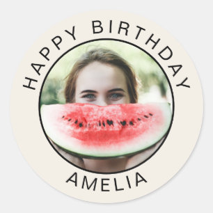 Lustiges Happy Birthday Foto Sticker