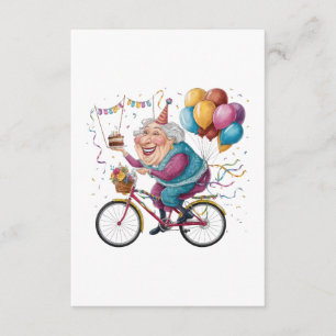 Lustiges Happy Birthday Oma Geschenk Radfahren Oma Begleitkarte