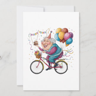 Lustiges Happy Birthday Oma Geschenk Radfahren Oma Karte