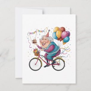 Lustiges Happy Birthday Oma Geschenk Radfahren Oma Mitteilungskarte