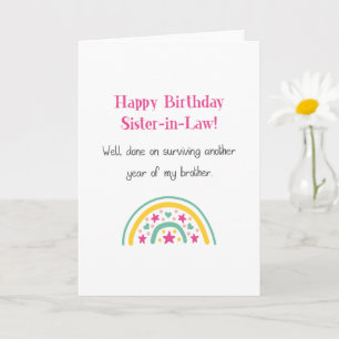 Lustiges Happy Birthday Schwägerin Geburtstag Karte