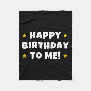Lustiges Happy Birthday Zitat Männer Frauen Kinder Fleecedecke